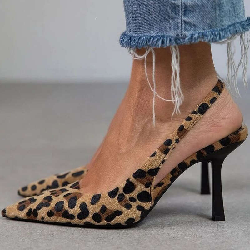 High Heel Pointed Toe Women S Large Size Slip On Elegant Sandals Women Shoes MOJIDASHU