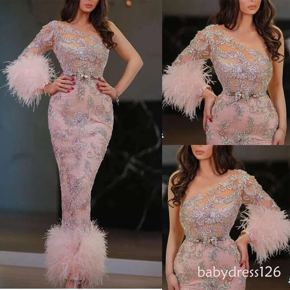 Elegant Black Mermaid Evening Long Sleeve Sexy Tassel High Slit Classic Party Dresses Formal Dress