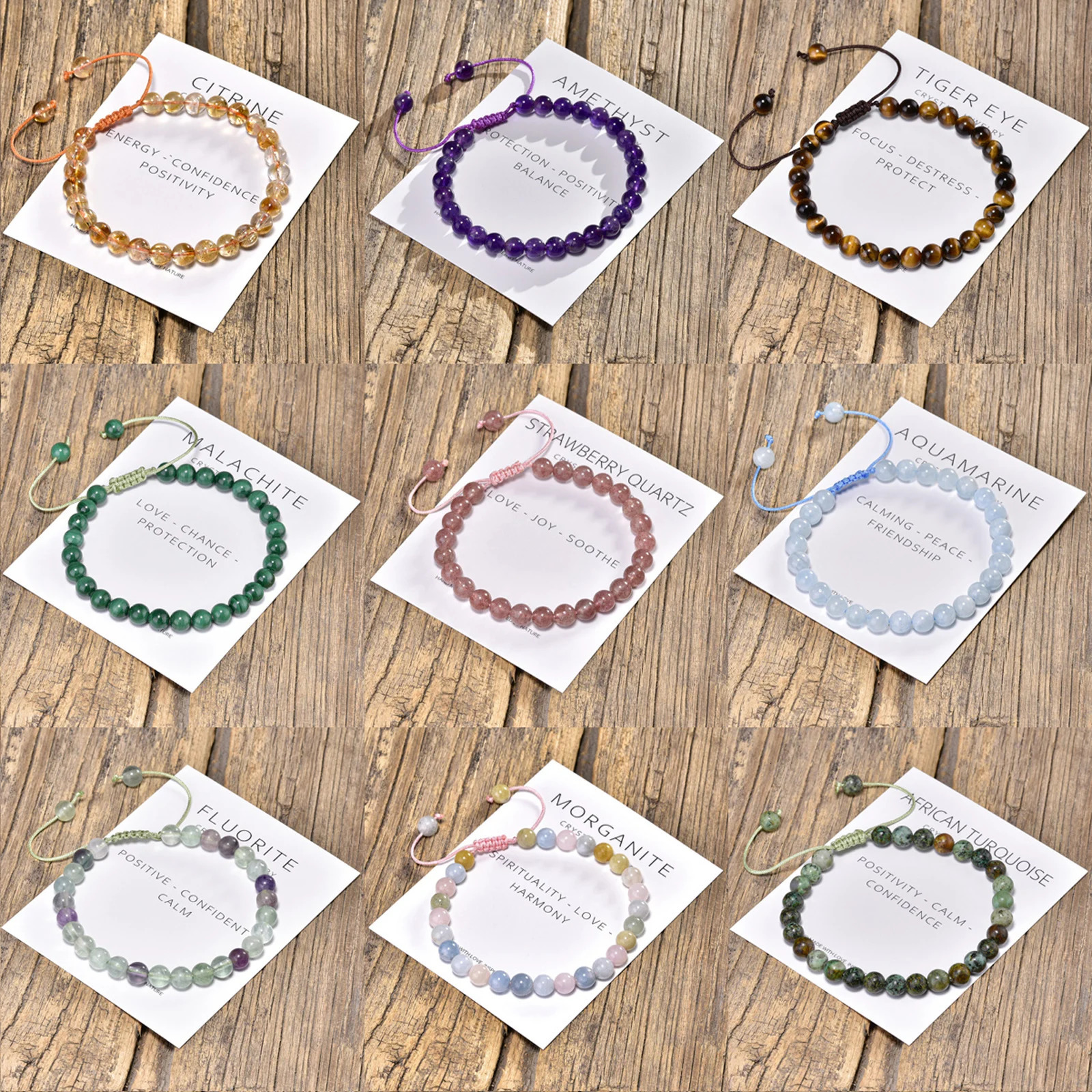 6mm Bohemia MoonStone Bracelet for Women Natural GemStone Carnelian Beads Crystal Healing Adjustable Braided Rope Bracelets 260202