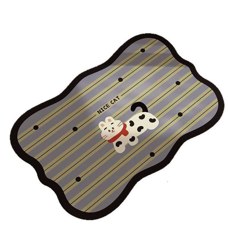 Cute Style Bathroom Mat Diatomaceous Earth Water Absorbent Mat Bathroom Entrance Non-Slip Mat Dirt-Resistant Easy to Clean Foot Mat S260207