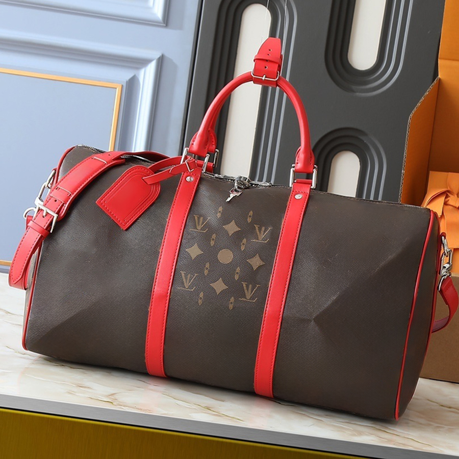 Duffel Bags Keep All Designer Handbag Keepall 50 Women Men Classica Canvas Leather Large Capacity Suitcase Shoulder Bag Luxury Tote Zipper Closure Outdoor Luggage