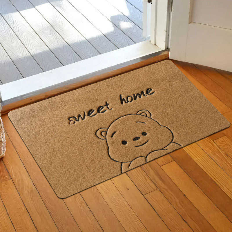 Coconut Fiber Imitation Doormat for Entryway Dirt-Scratching Dust-Removing Non-Slip Floor Mat Home Use Scratch-Resistant Wear-Resistant Foot Mat S2602