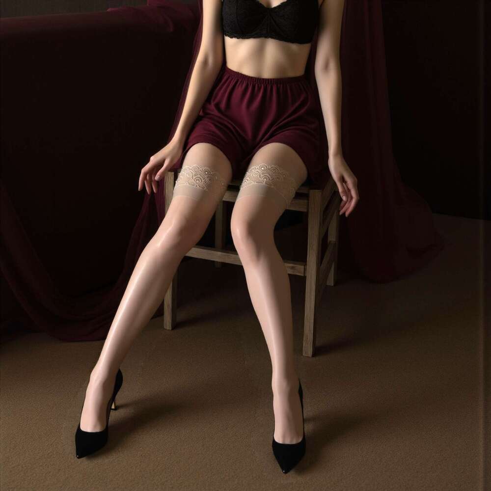 Sexy Peacock Lace Thigh Garters Women Elegant Embroidered Leg Bands with Sparkle Beads, Perfect for Night Out & Romantic Moments