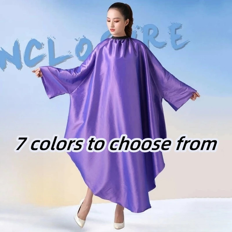 Long Sleeve Hair Salon Haircut Robe Hairdressing Gown Hairdresser Apron Hair Cutting Wrap Cloth Barber Capes Waterproof Smock 260203