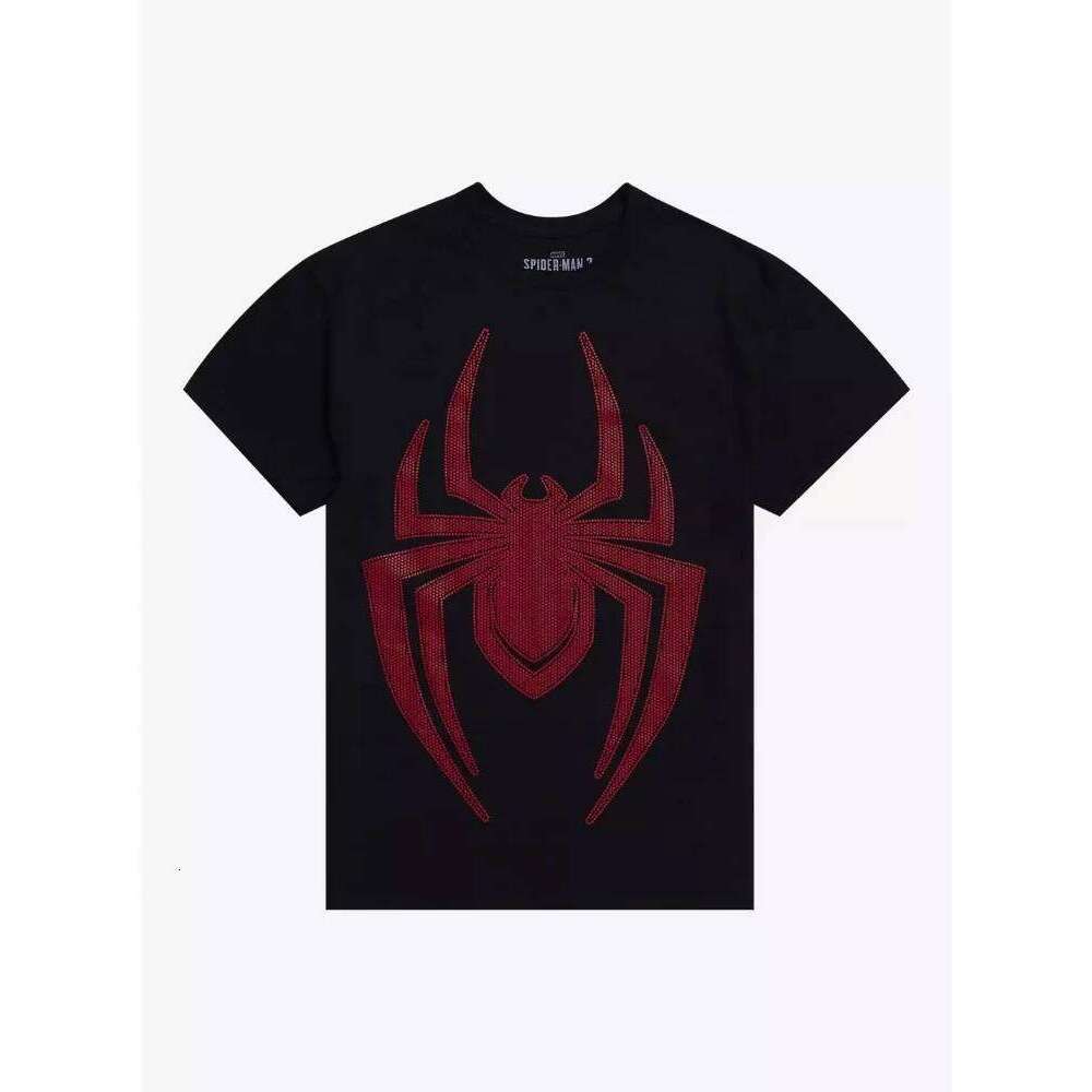 Mile Morales Spider Logo Graphic Print High Quality Men's and Women's Short Sleeve Loose Casual T-Shirts X260209
