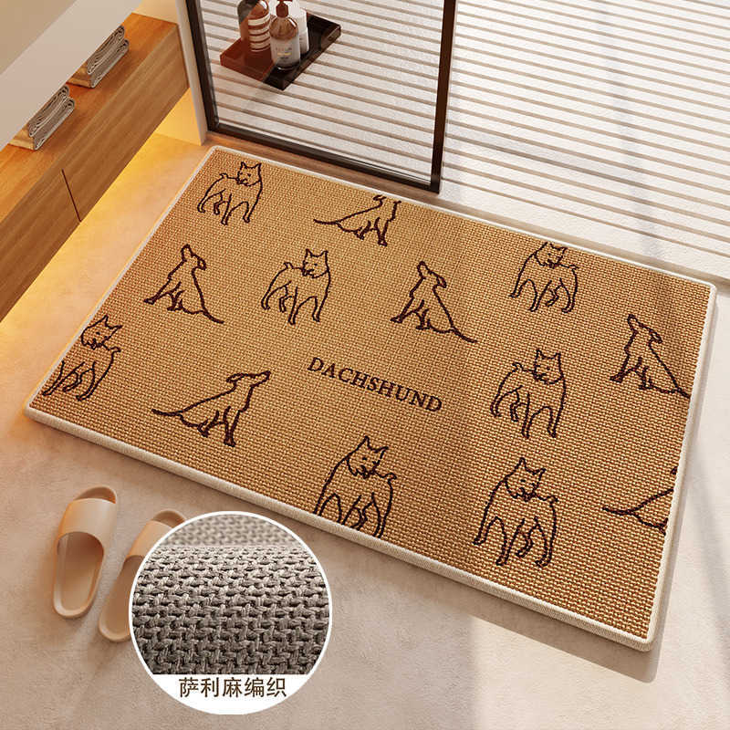 Cartoon Star Man Bathroom Mat Highly Absorbent Linen Woven Quick-Dry Soft Mat Toilet Floor Mat Non-Slip Toilet Mat S260207