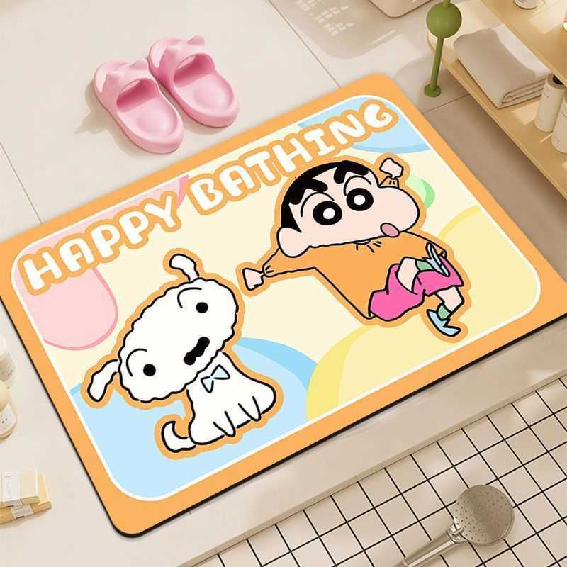 Crayon Shin-chan bathroom mat water-absorbent and non-slip entrance door mat toilet floor mat S260207