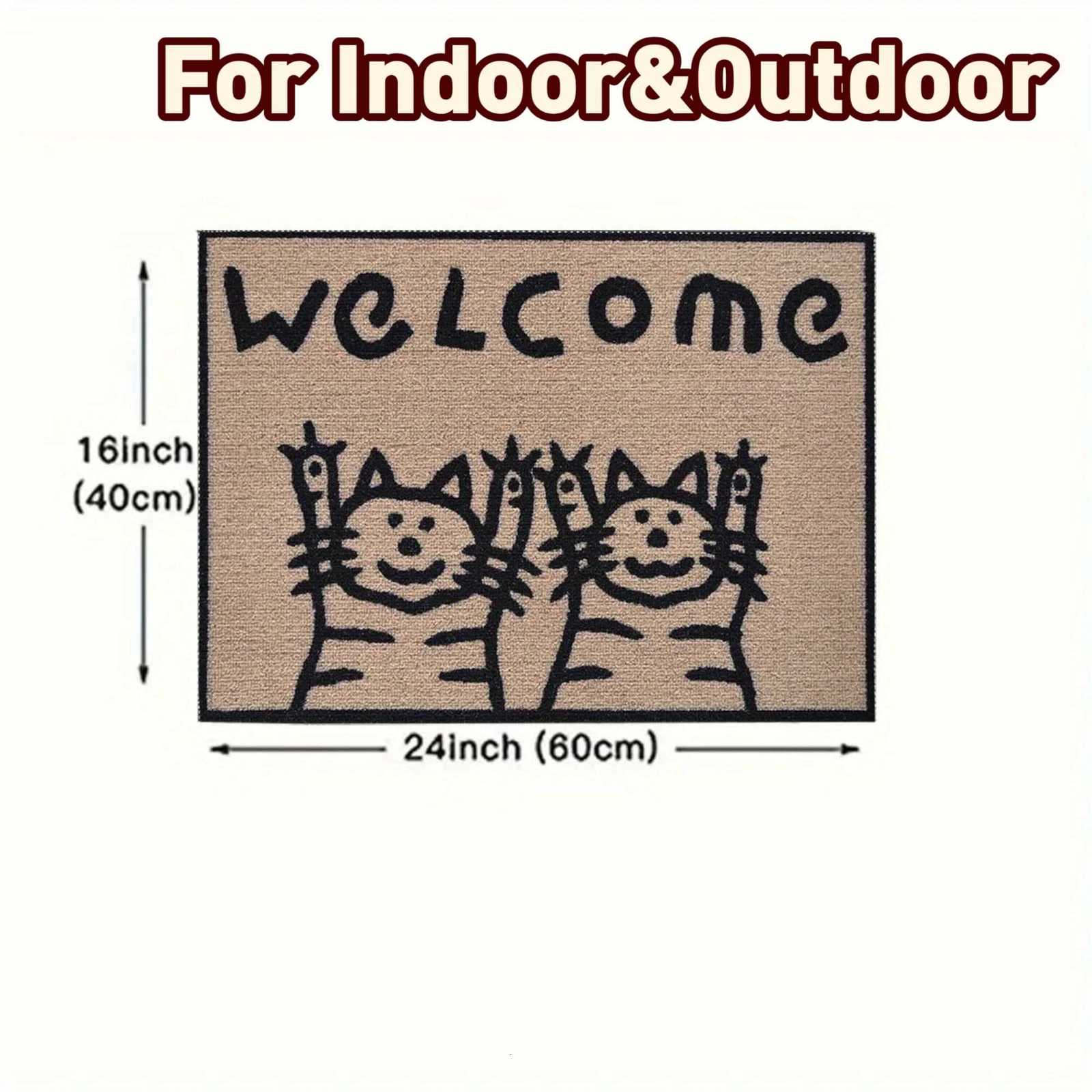 VIKAMA Cat Patterned Non Slip Wear Resistant Doormat For Hallways Corridors Kitchens Bathrooms And Balconies Home Decor Rug S260207