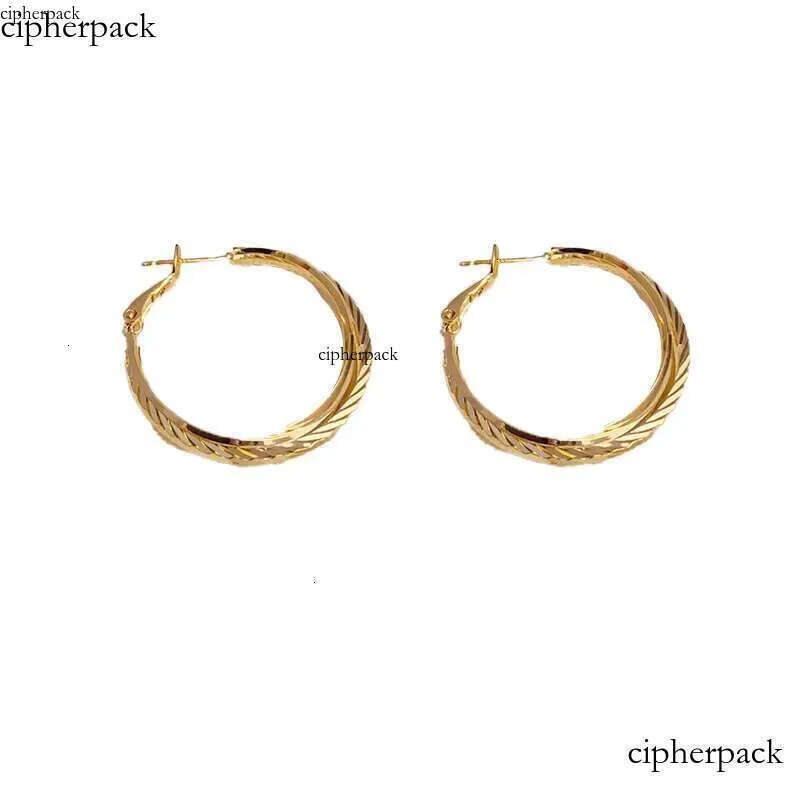 DHCollections Ins Fashion Double Twist Earrings Simple Copper Gold-Plated S Sier Waterproof Brass Trendy Wholesale Socialite Temperament 35