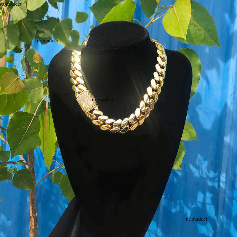 Pendant Necklaces Wholesale Choker Custom Link Gold 20mm Miami Cuban Chain Necklace a6