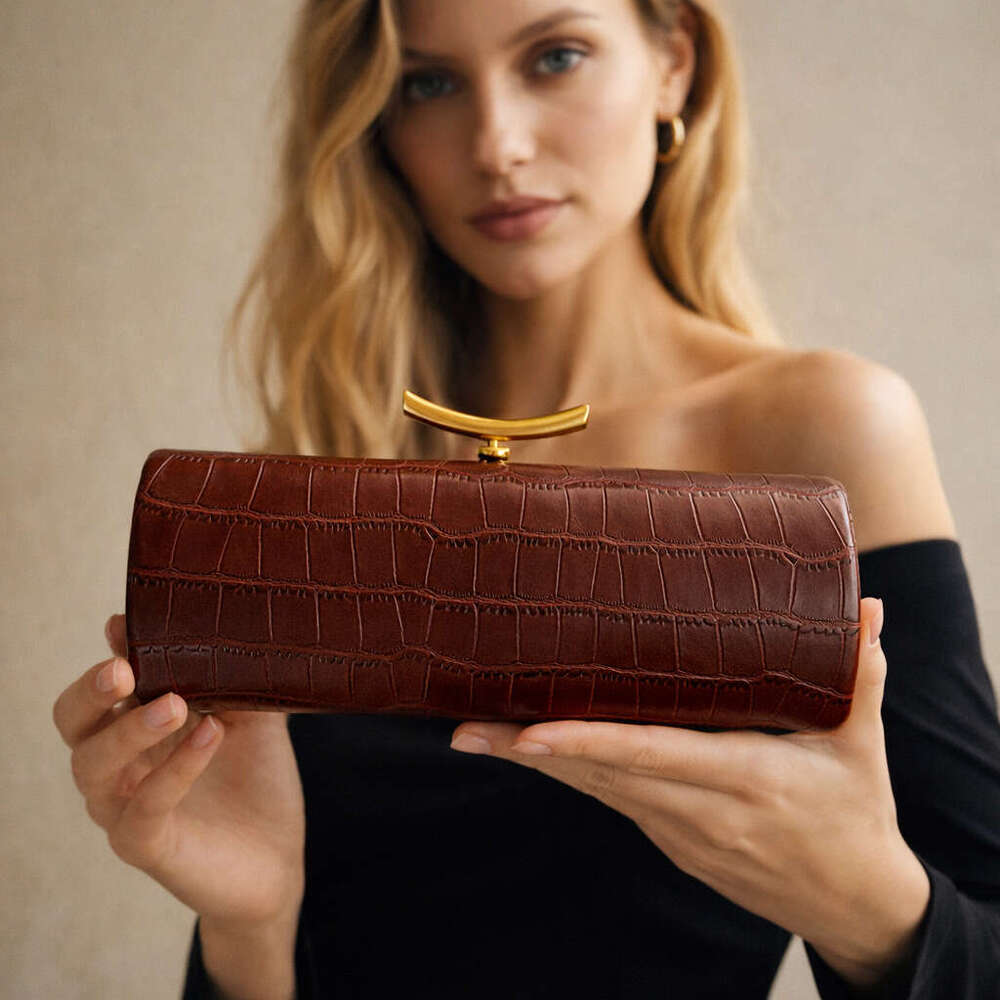 Clutch Bag European And American Cross-Border New PU Crocodile Pattern Baguette Style Bag Single Shoulder Crossbody Fashion Evening Party Manufacturer