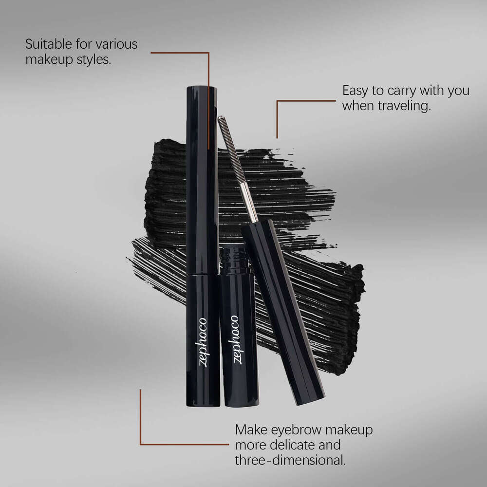 Zephoco Black Waterproof Natural Slim Long Curling Shaping Not Easy To Smudge Mascara