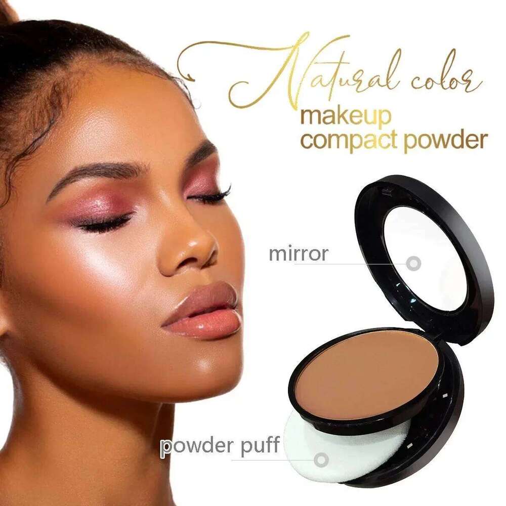 Wheat Bronzing Dark Skin Matte Finish Sweatproof Oil Control Foundation Concealer Contour Palette with Powder Puff Mirror 26L0209