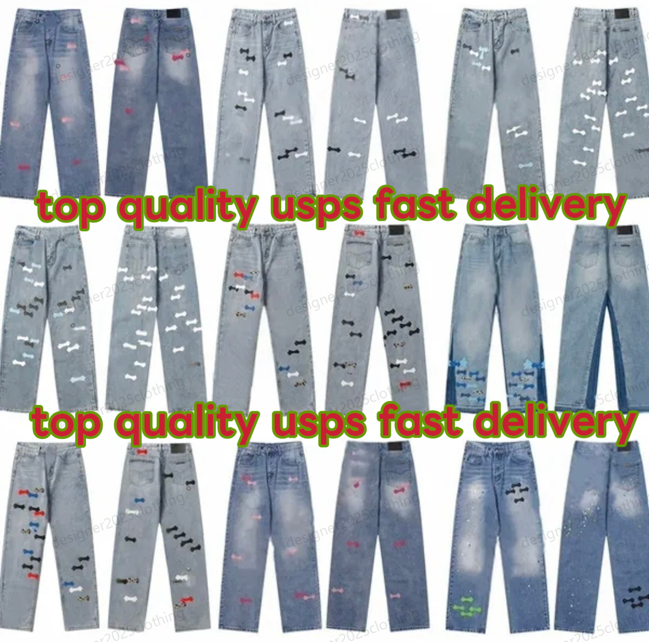 Designer Chrome Jeans Luxury Shorts New Mens Jeans Designer Make Old Washed Straight Trousers Letter Prints Long Style Luxury Jeans Motorcycle Cross Men's Jeans