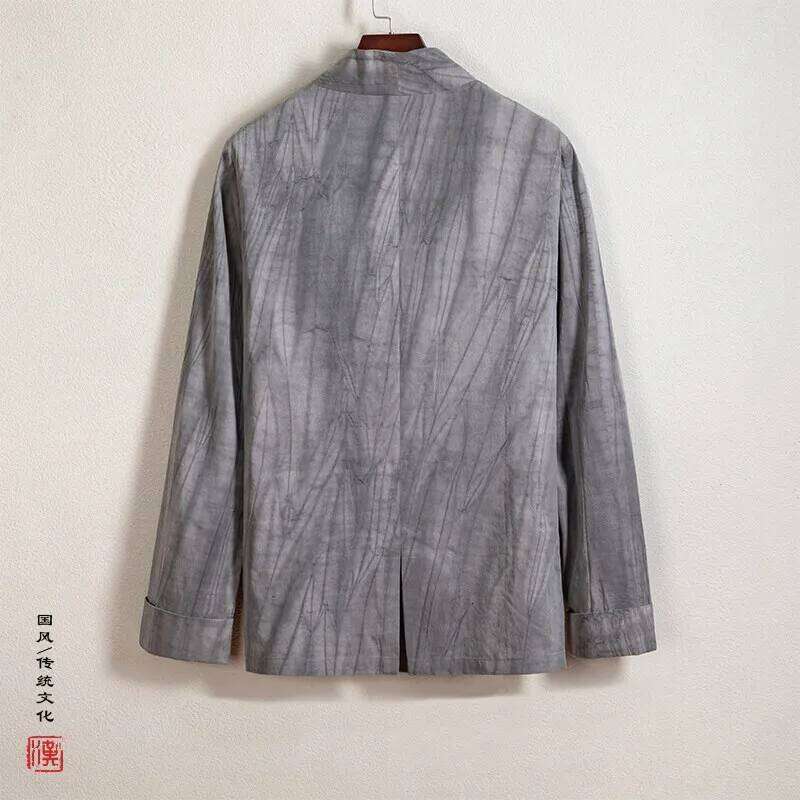 Mardi Hefxessdr Spring Chinese Style Jacket Men Kimono Harajuku Mens Cotton Vintage Open Stitch Hanfu Outerwear Male Loose Casual Coats