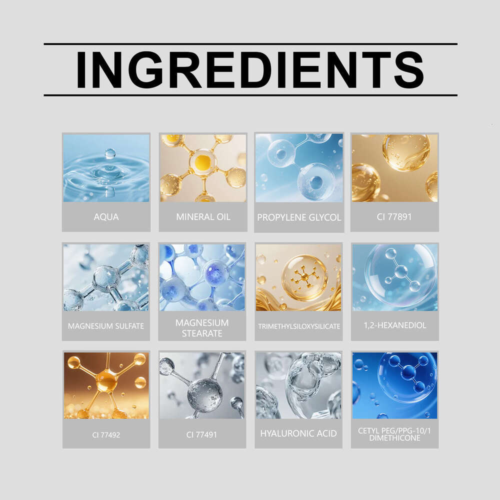AMZ Ivory White Brightening Breathable Cushion Foundation Natural Flaw Correction Hydrating Bare Skin Beauty Long-lasting Base Makeup