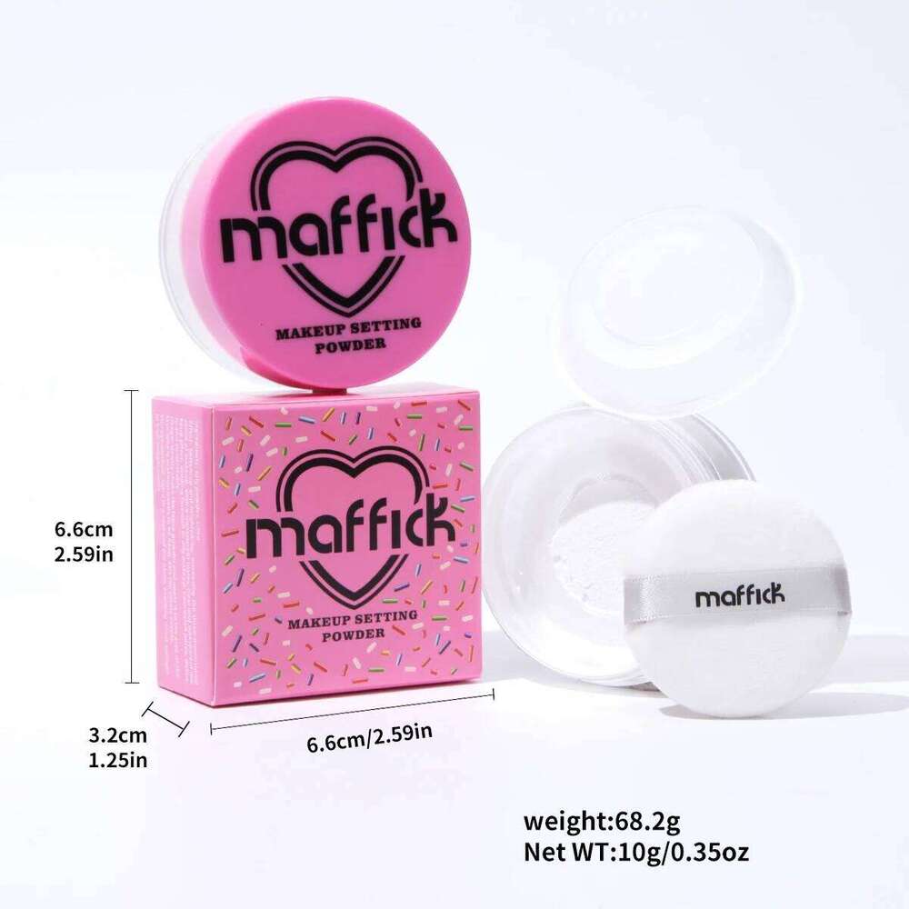 Heart-Shaped Compact Loose Setting Powder, Extra Fluffy, Long-Lasting, Natural Finish for All Skin 26L0209
