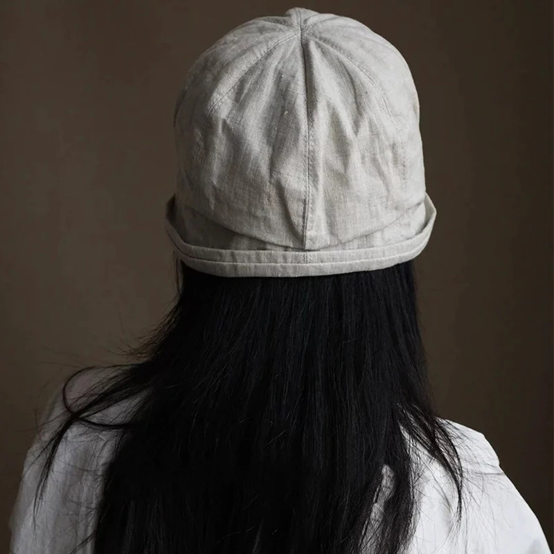Linen Curled Edge Sun Hats For Women Foldable Bucket Hat Summer Visors Caps Female Panama Bob Outdoor Beach Fisherman Caps Gorro 260208