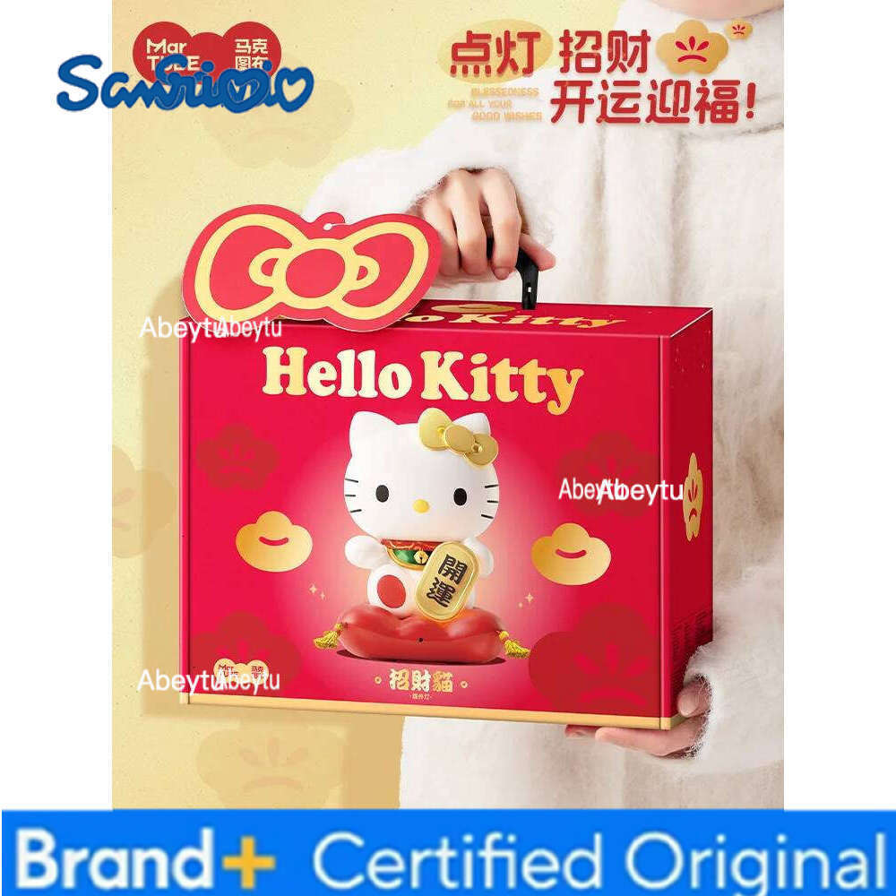 Sanrio Kawaii Hellokitty Lucky Cat Ornaments Lights Children'S Trend Toy Decorations Girls' Birthday New Year Christmas Gifts H2602091