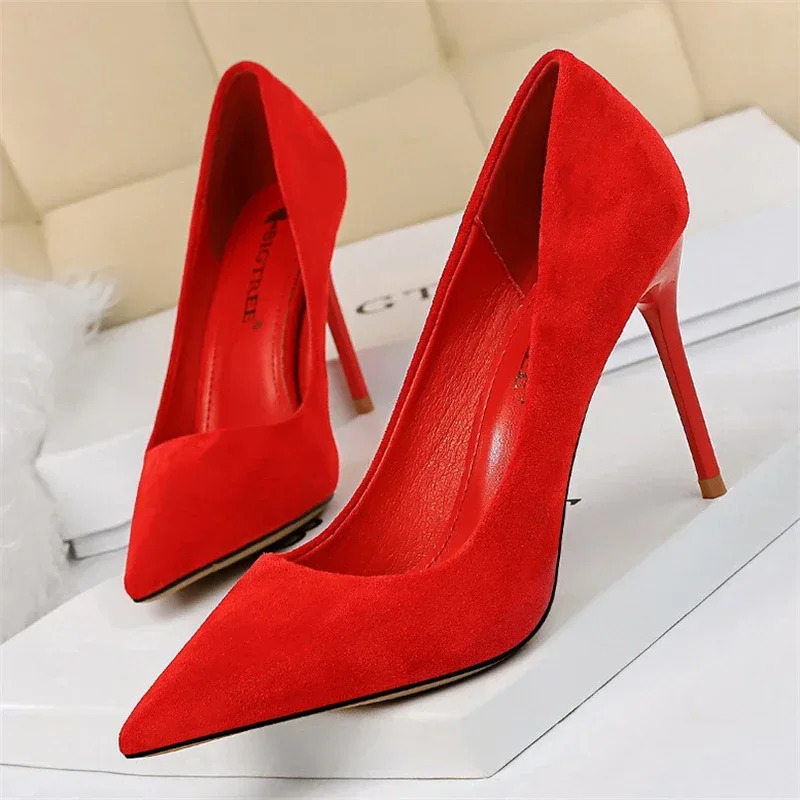 BIGTREE Autumn Pumps Fashion Fine Thin High Heel Pointed Party Stripper Womens Sexy Shoes 260208