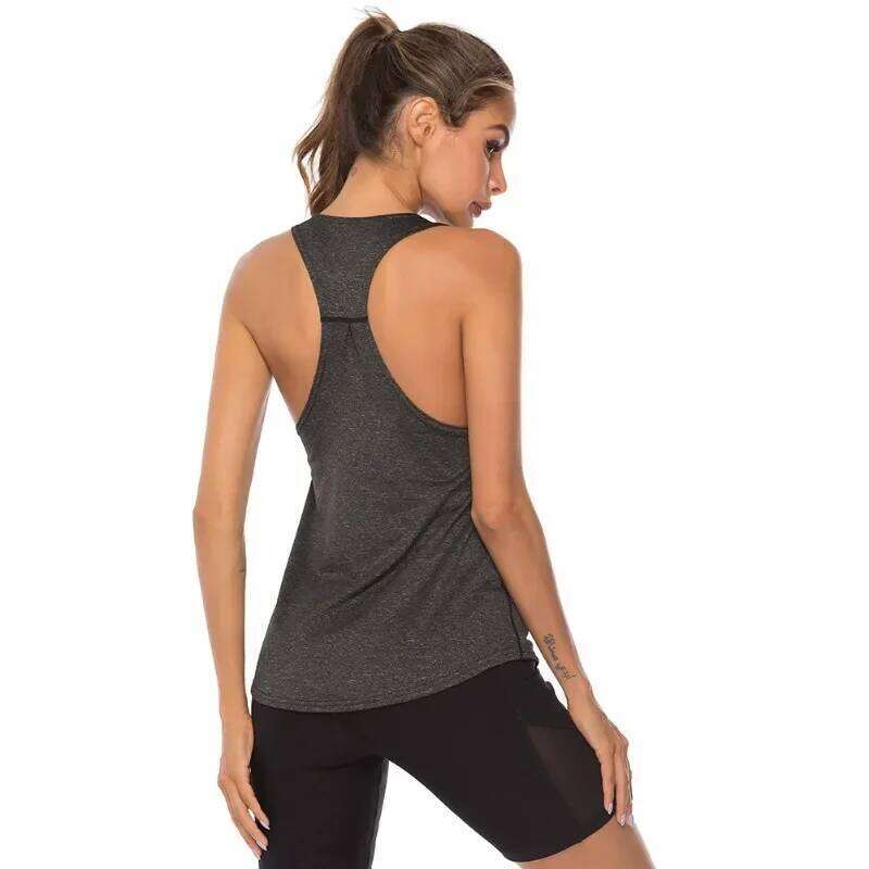 Sleeveless Basic Tanks The I-shaped Workout Running Fitness Quick Drying and Breathable Sports Vest for Women 26Y0209