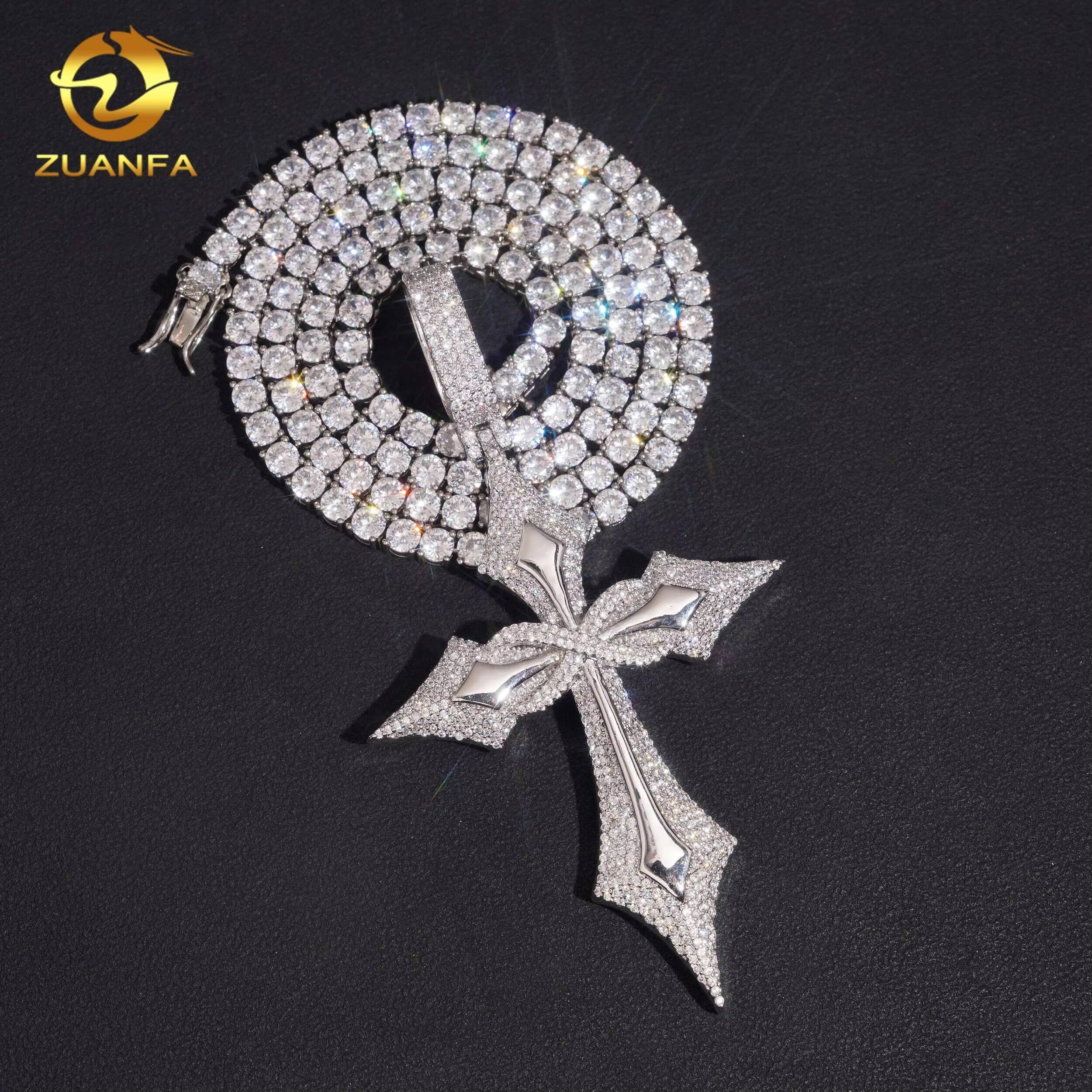 New Arrivals Hip Hop Style Pass Diamond Tester 925 Sterling Silver VVS Moissanite Iced Out Pendant