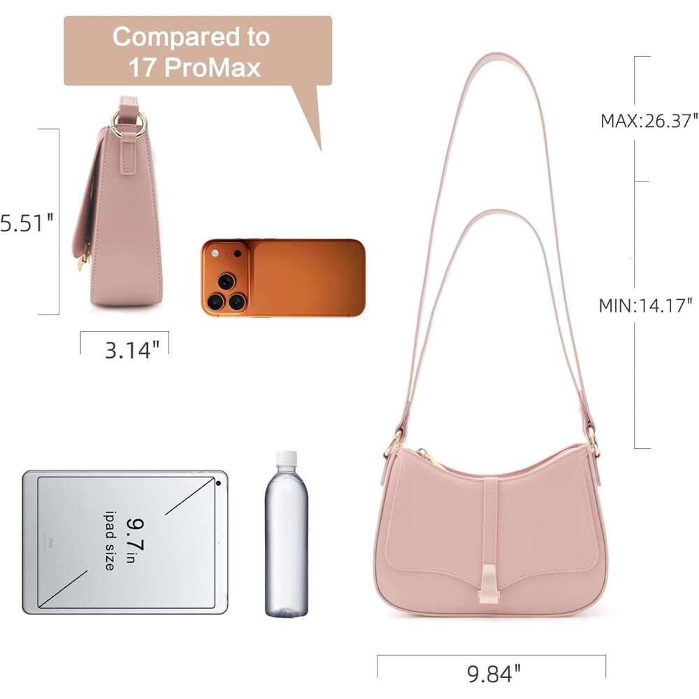 Crescent Shoulder Bag Women Vintage Retro Vegan Leather Tote Handbags Crossbody Bags Handbag For Women Designer Shoulder bag Classic