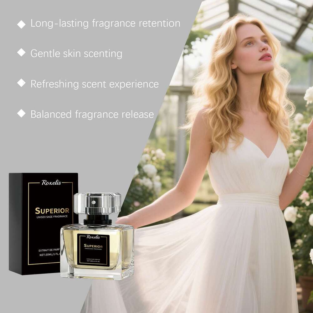 Roxelis Fragrant Sage Perfume - Natural, Gentle, Elegant, Long-lasting, Suitable for Daily Commuting and Dating