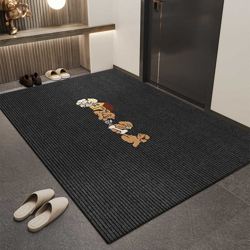 Cartoon Entryway Doormat Dirt-Resistant and Easy to Clean Crystal Velvet Doormat for Home Entrance Customizable Non-Slip Mat S260207