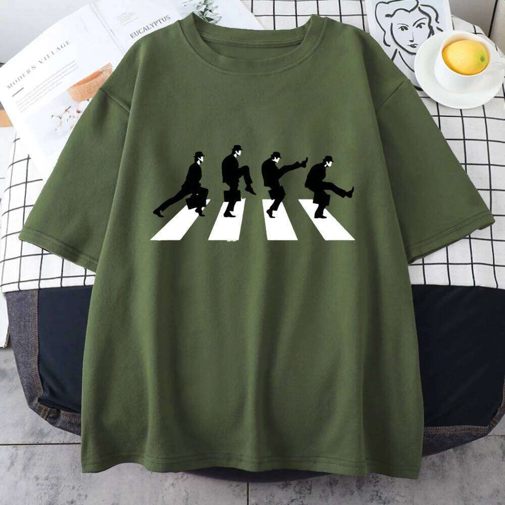 Men T-Shirt Monty Python The Ministry Of Silly Walks T Shirt Street Funny Short Sleeved Cotton Oversized Tshirt Personality Tee X260209