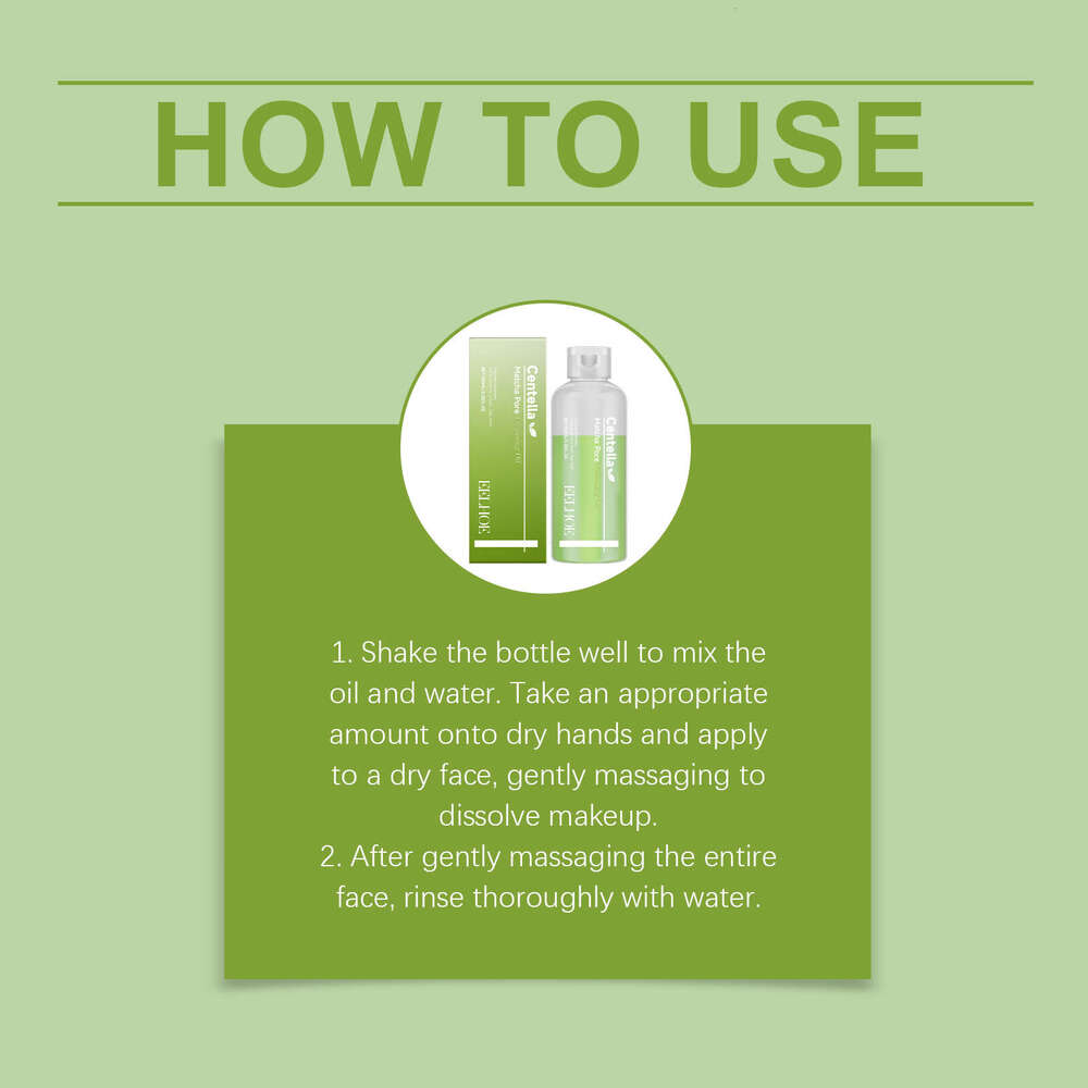 EELHOE Matcha Daily Gentle Moisturizing Care for Facial Skin Refreshing Cleansing Oil