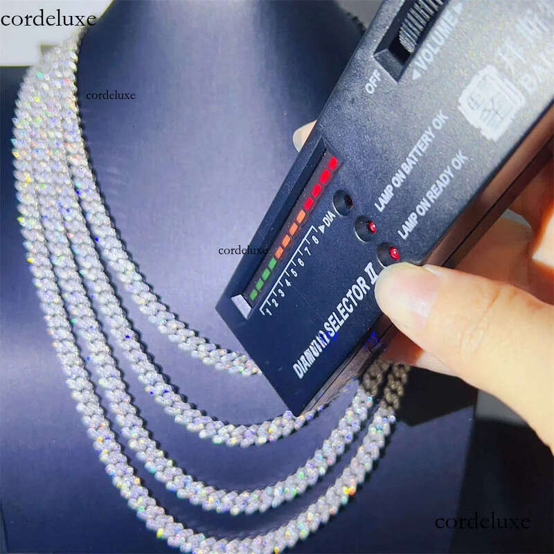 designer hip hop jewelry 8mm 16 18 20 22 inches link necklace VVS GRA Certified moissanite cuban chain de