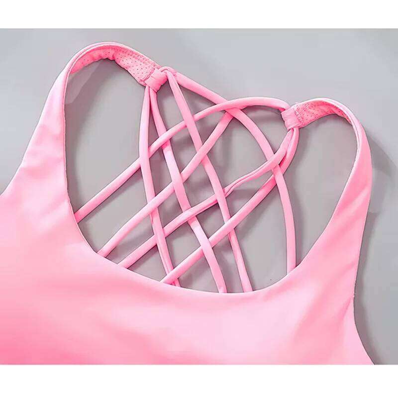 Fitness Sports Bra for Women Push Up Wirefree Padded Crisscross Strappy Running Gym Workout Yoga Underwear Crop Tops Sportswear 26Y0209