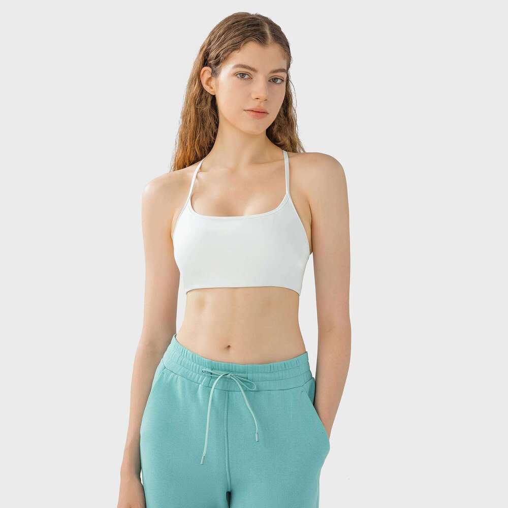 Sexy Yoga Bra Strappy Cross Sports Top Quick Dry Padded for Women Gym Training 26Y0209