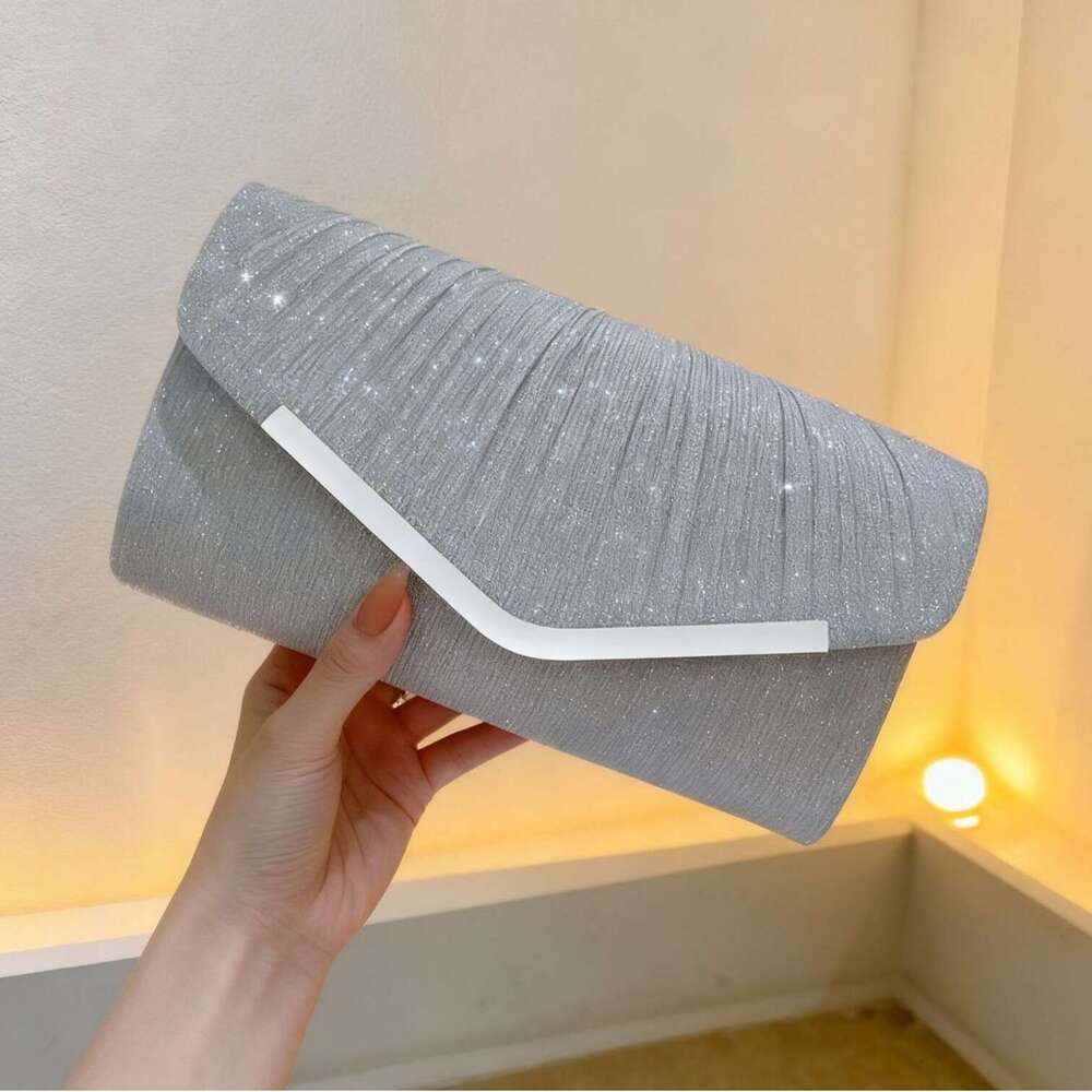 European And American Fashion Pleated Envelope Elegant Dress Clutch Party Evening Women S Banquet Bag