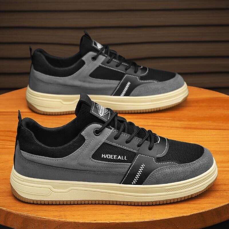 Men's winter 2025 new model, breathable, Hong Kong style, versatile, dirt-resistant mesh shoes, trendy, lightweight, soft-soled sports casual sho