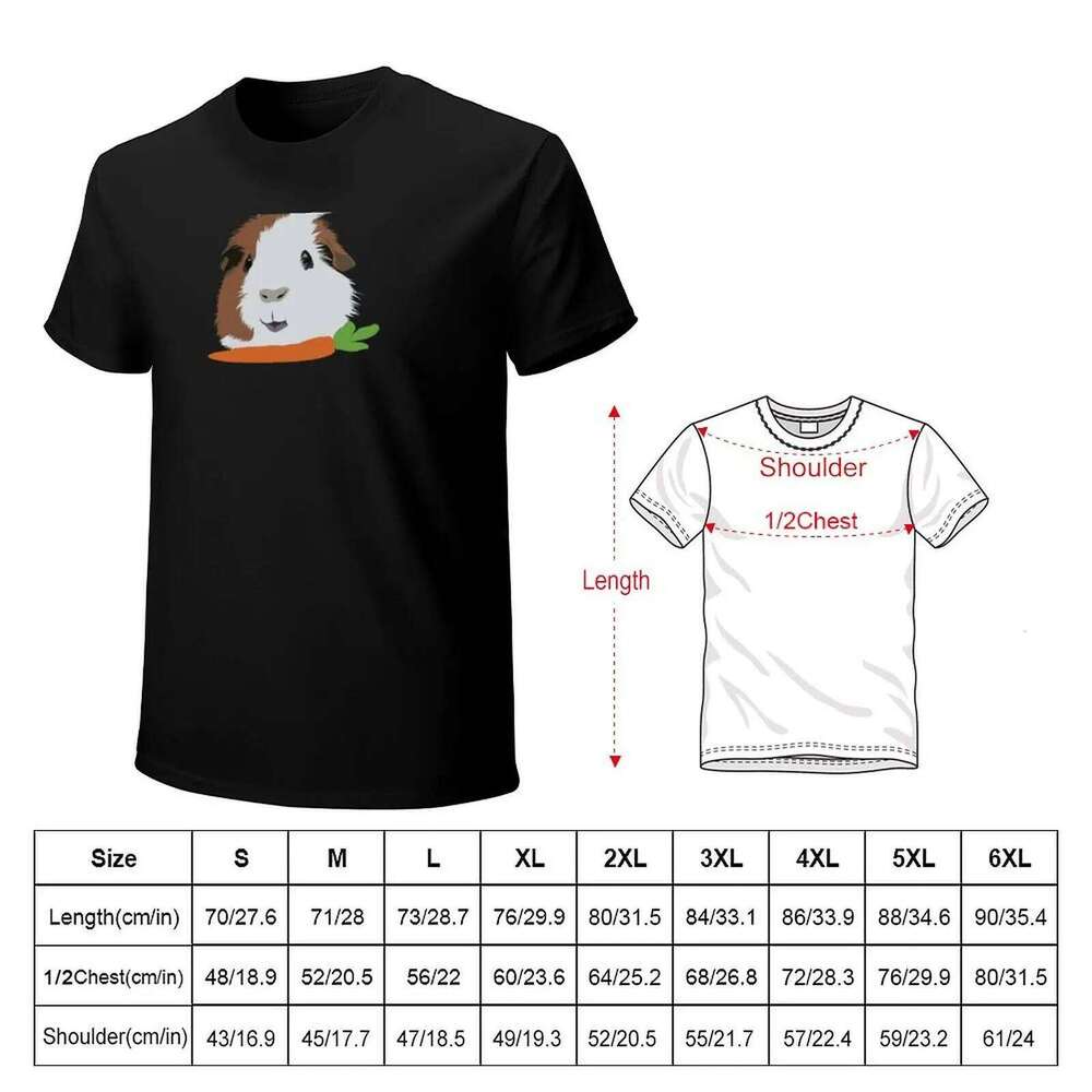 Guinea Pig with a Carrot T-Shirt oversizeds clothes oversize t-shirts man anime mens t shirts top quality X260209