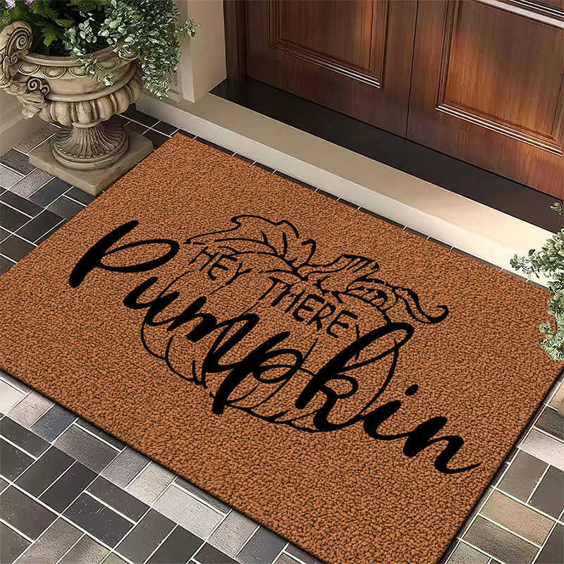Jute entrance door mat American-style doormat bathroom dirt-resistant mat coconut fiber anti-slip floor mat S260207