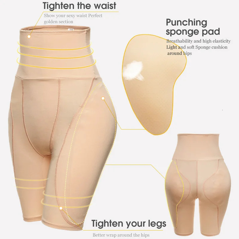 Women High Waist Trainer Body Shaper Padded Panty Fake Buttock Booty Hip Enhancer Shapewear Lift Up Butt Lifter Control Shorts 260207