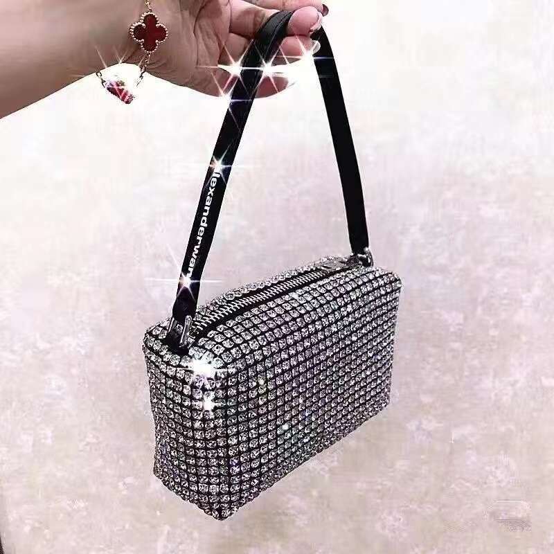 New Trendy Rhinestone Wholesale Full Underarm Factory Fashion Handheld Inlaid Diamond Evening Bag