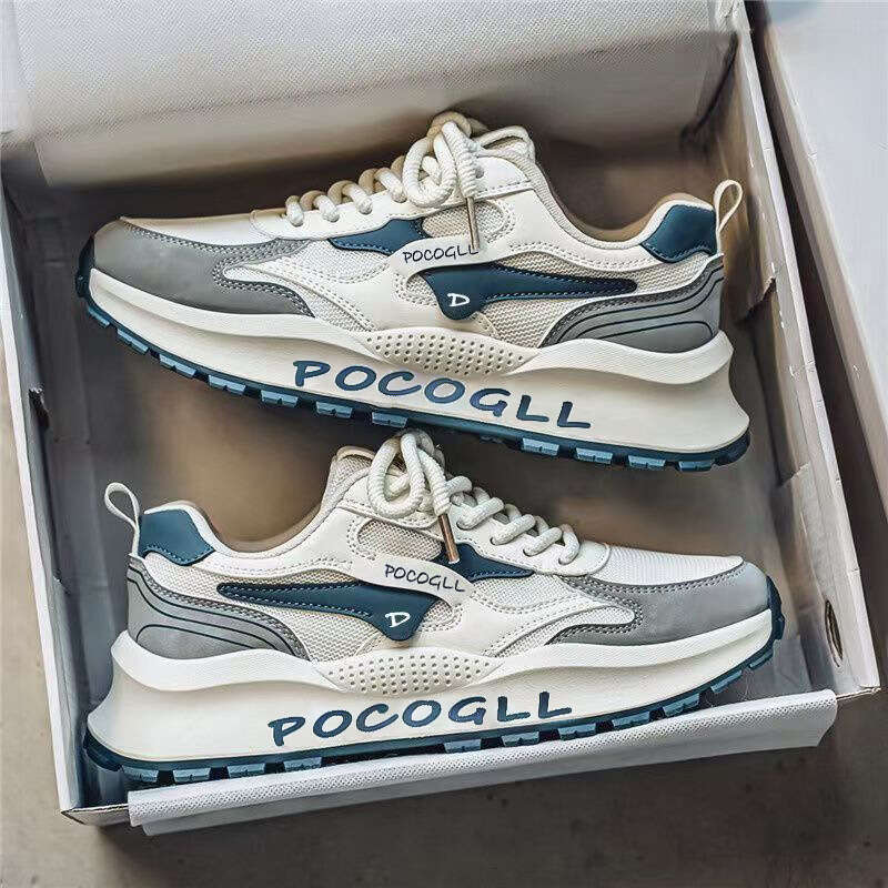 Men's 2025 Winter Breathable Odor-Resistant Versatile Mesh Sports Casual Height-Increasing Hong Kong Style Retro Dad Trend Shoes for Men