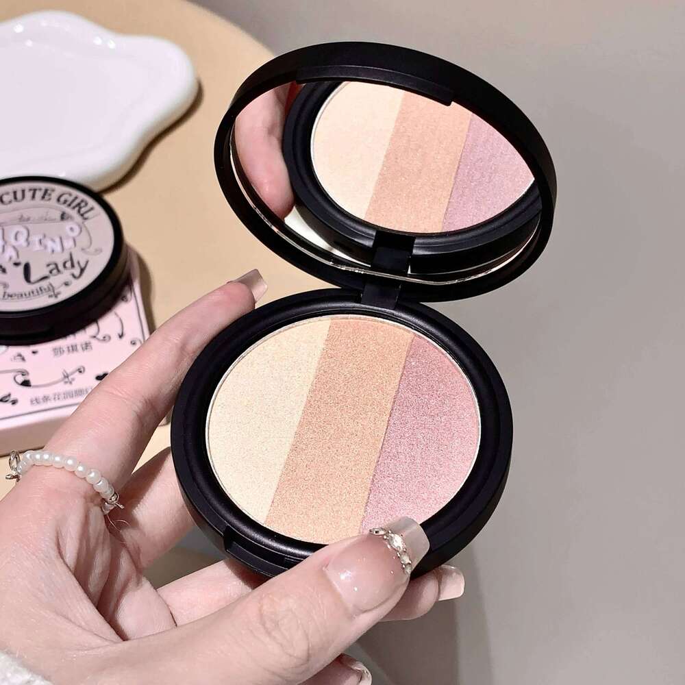 SHAQINUO Three-color Blush Matte Pearlescent Contouring and Long-lasting Powder Delicate Three-Color Rouge 26L0209
