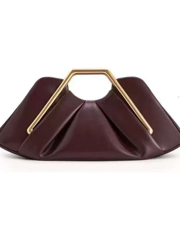 New Personalized Pleated Cloud Ladies PU Soft Leather Vintage Ring-Shaped Evening Bag Light Luxury Texture Handbag