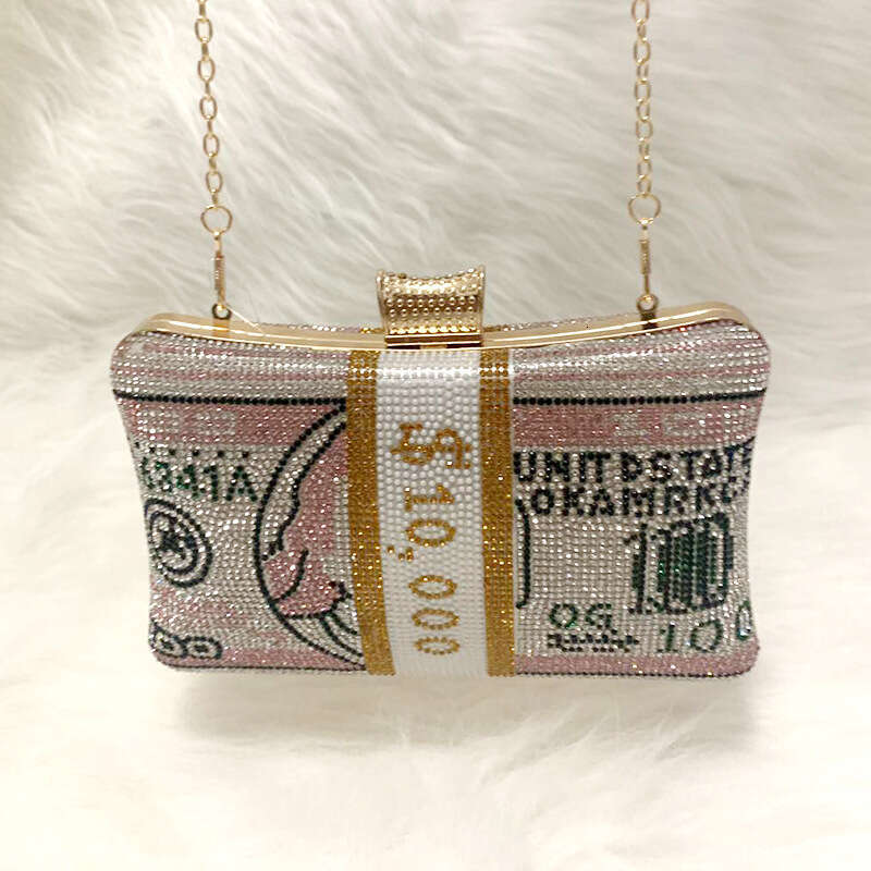 Trendy Personality Bag Fashion Sweet Lady Handbag Crystal Diamond Wedding Evening Clutch