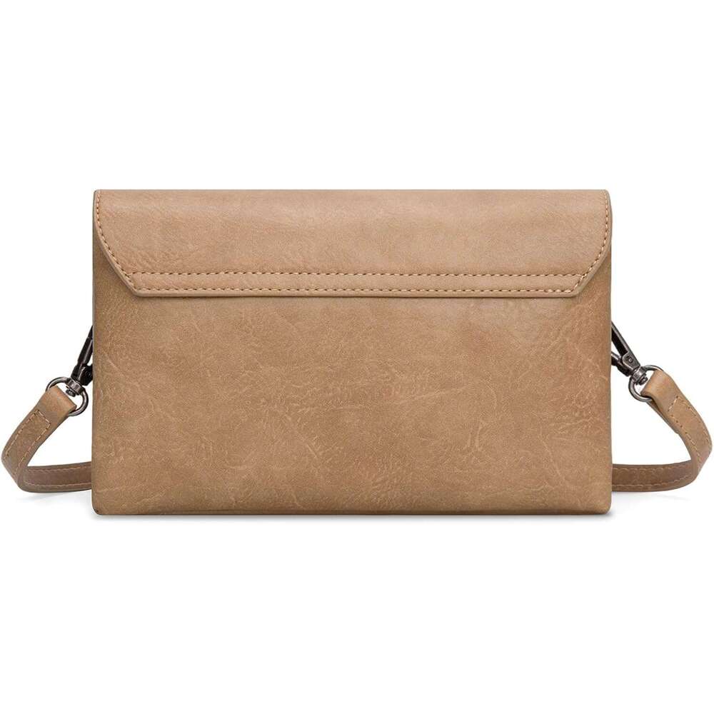 Wrangler Crossbody Wallet Purses Multi Function Card Holder Small Purse With Double Zipper