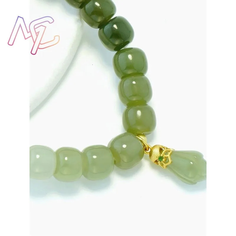 Natural Hetian Jade Flower Bracelet Agate Bangle Real Jewelry Tourmaline Exquisite Sexy Young Fashion Charm Gifts for Women Girl 260202
