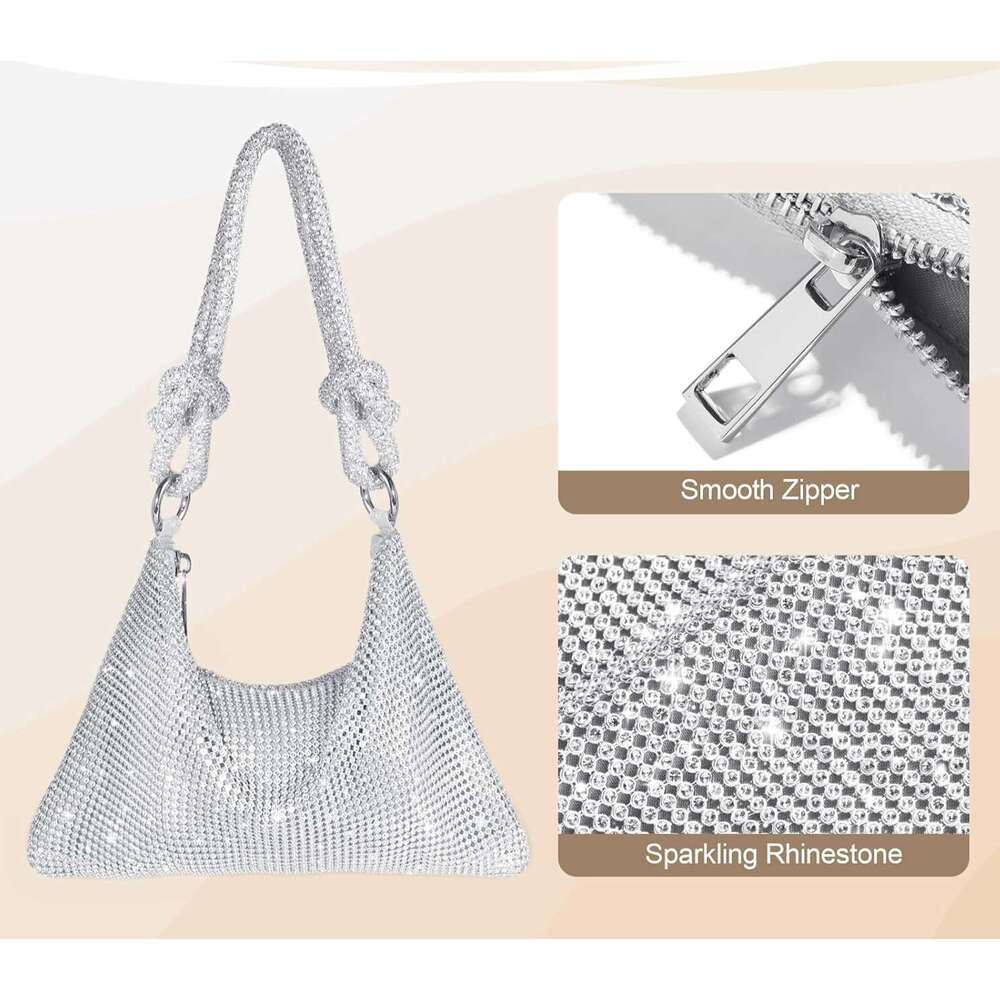 2026 Women Purse For Women Sparkly Rhinestone Evening Bag Wedding Party Accessories Handbag Fits Phone Wallet Lipstick Party
