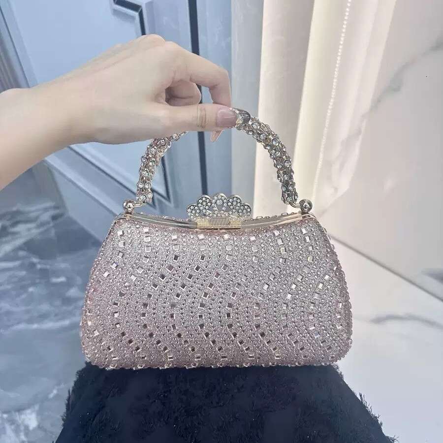 New High End Socialite Evening Women S Light Luxury Diamond Studded Bag Fashionable Versatile Handbag