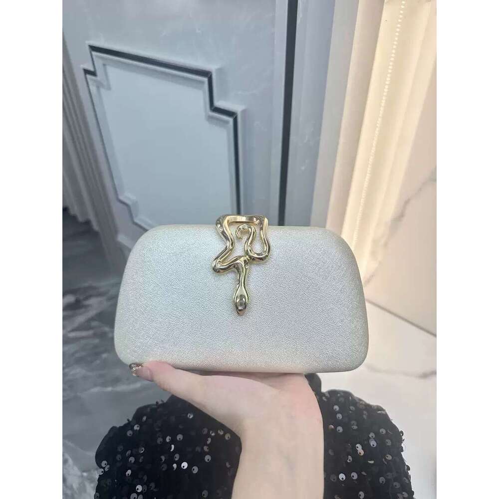 New Women S Fashion Snake Shaped Lock Chain Party Clutch Crossbody Evening Bag