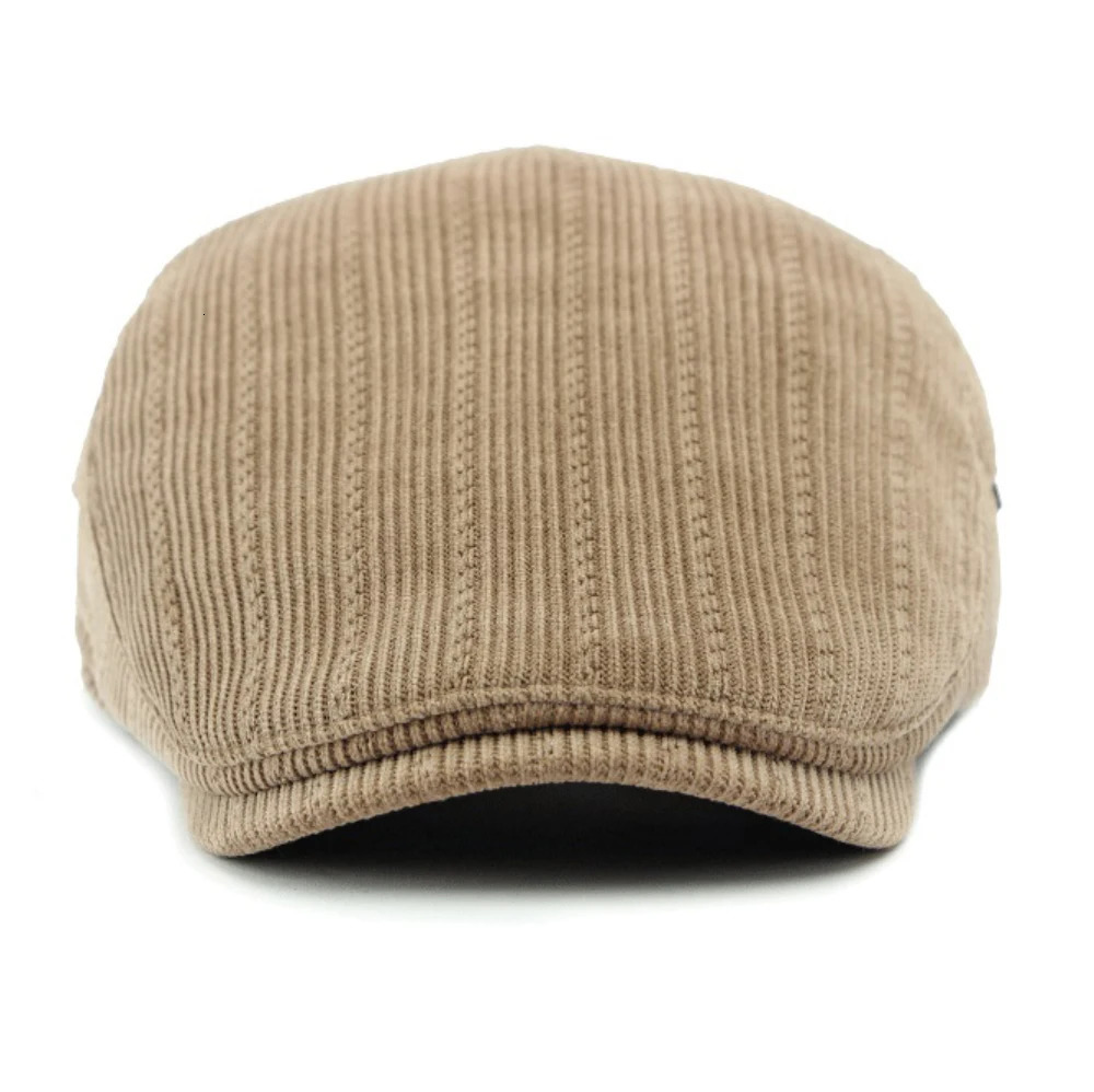HT4587 Berets Autumn Winter Hat Caps for Men Women Fleece Lined Corduroy Beret Hat Adjustable Ivy Flat Cap Male Female Beret Cap 260205